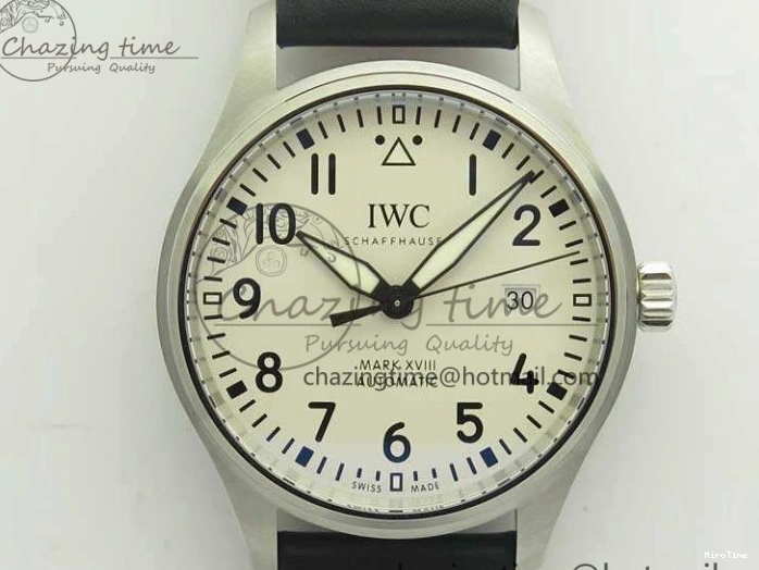 MIROTIME 0418 Efficient Mark XVIII Le Petit Prince IW327001 SS MKS 1:1 Best Edition White Dial On Leather Strap MIYOTA9015 V 7220